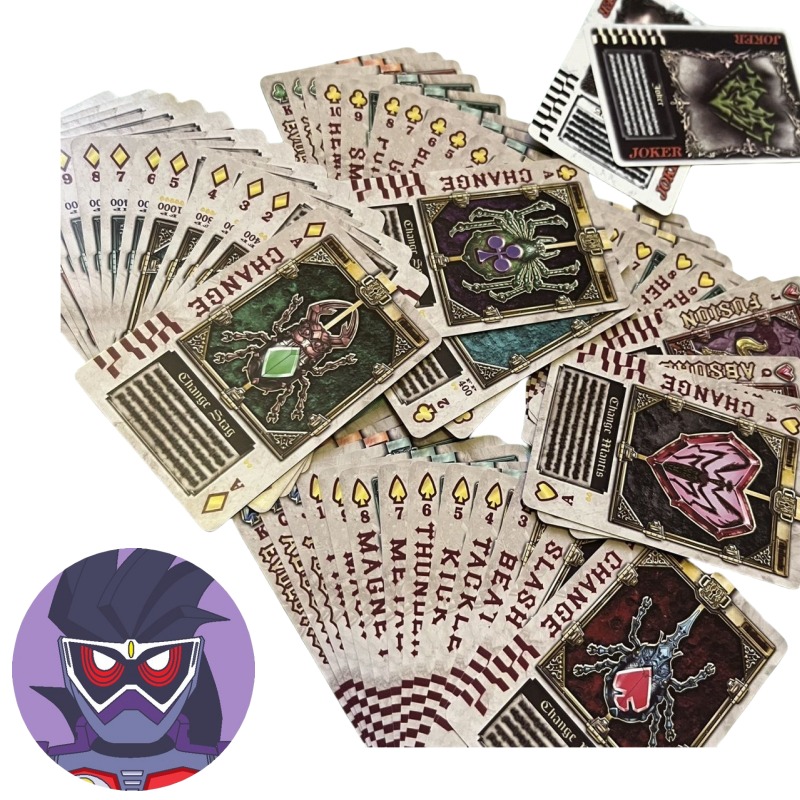 Themed Playing Card - Karakter anime Bandai Kamen Rider kartu