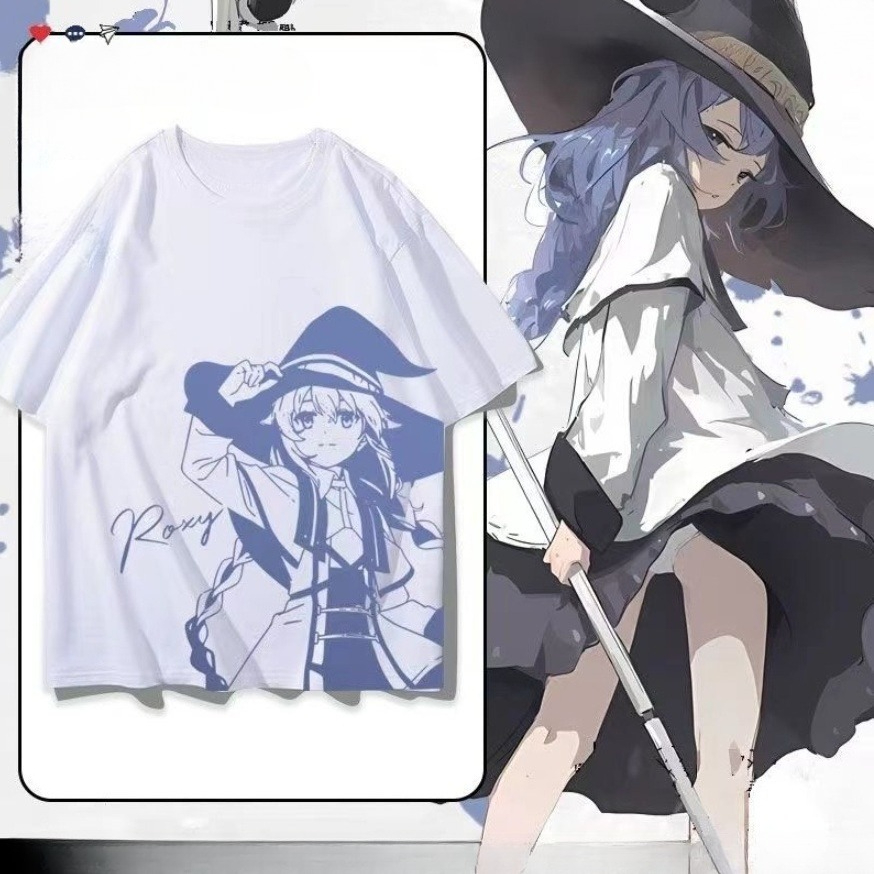 Anime Merchandise T-Shirts - Reinkarnasi Pengangguran: Pakaian Cosplay Kaos Lengan