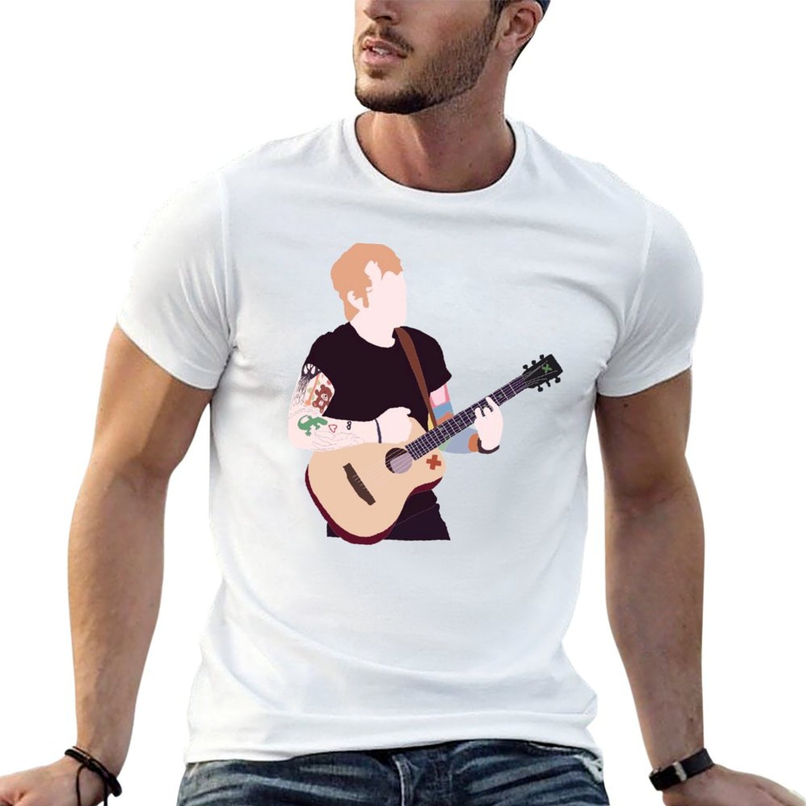 Anime Merchandise T-Shirts - Barang Dagangan Resmi Ed Sheeran T-Shirt