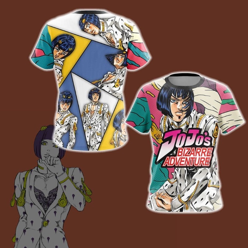 Anime Merchandise T-Shirts - Jersey Tema Bruno Bucciarati JOJO Golden