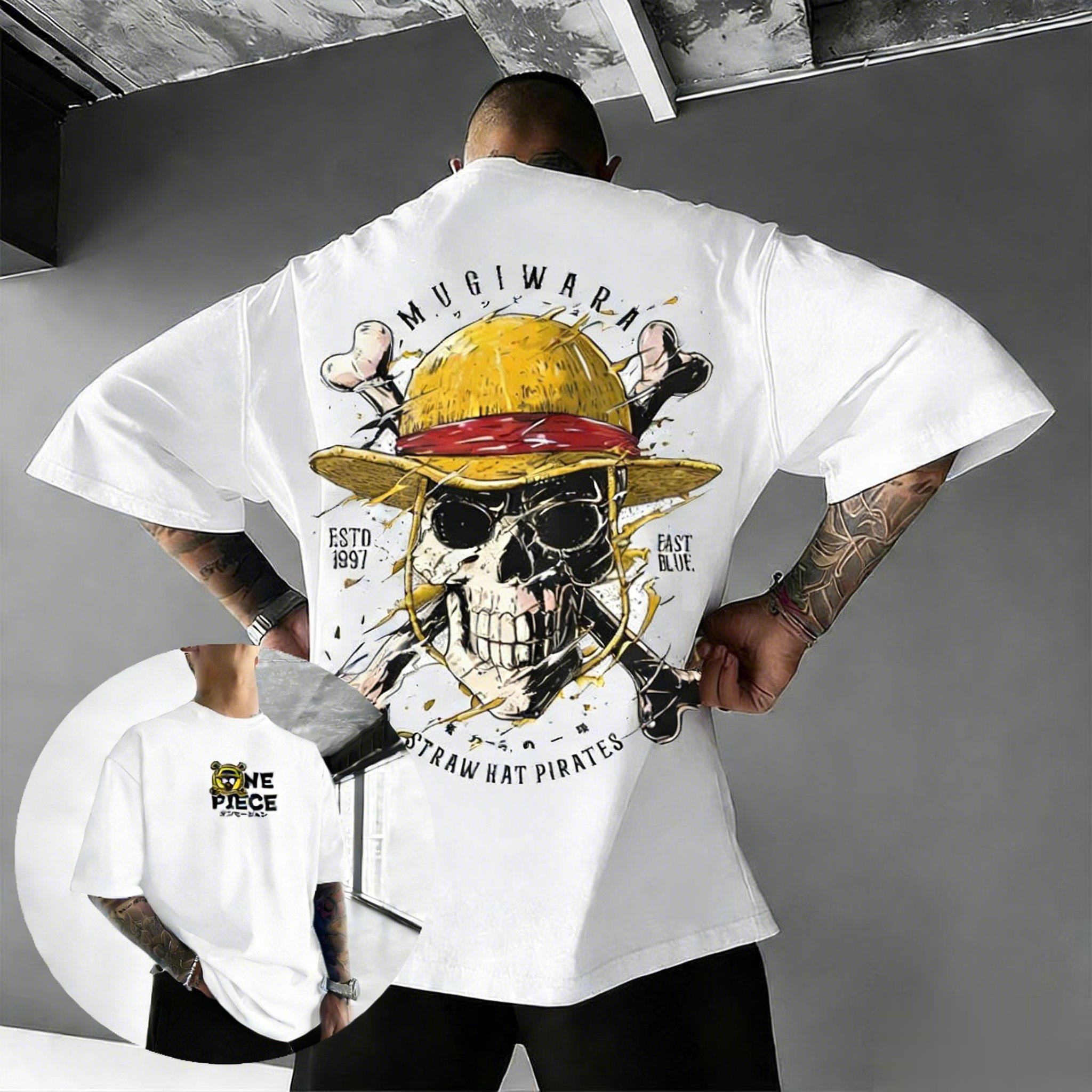 Anime Merchandise Men - Kaos Anime Tengkorak Unisex Oversize Musim