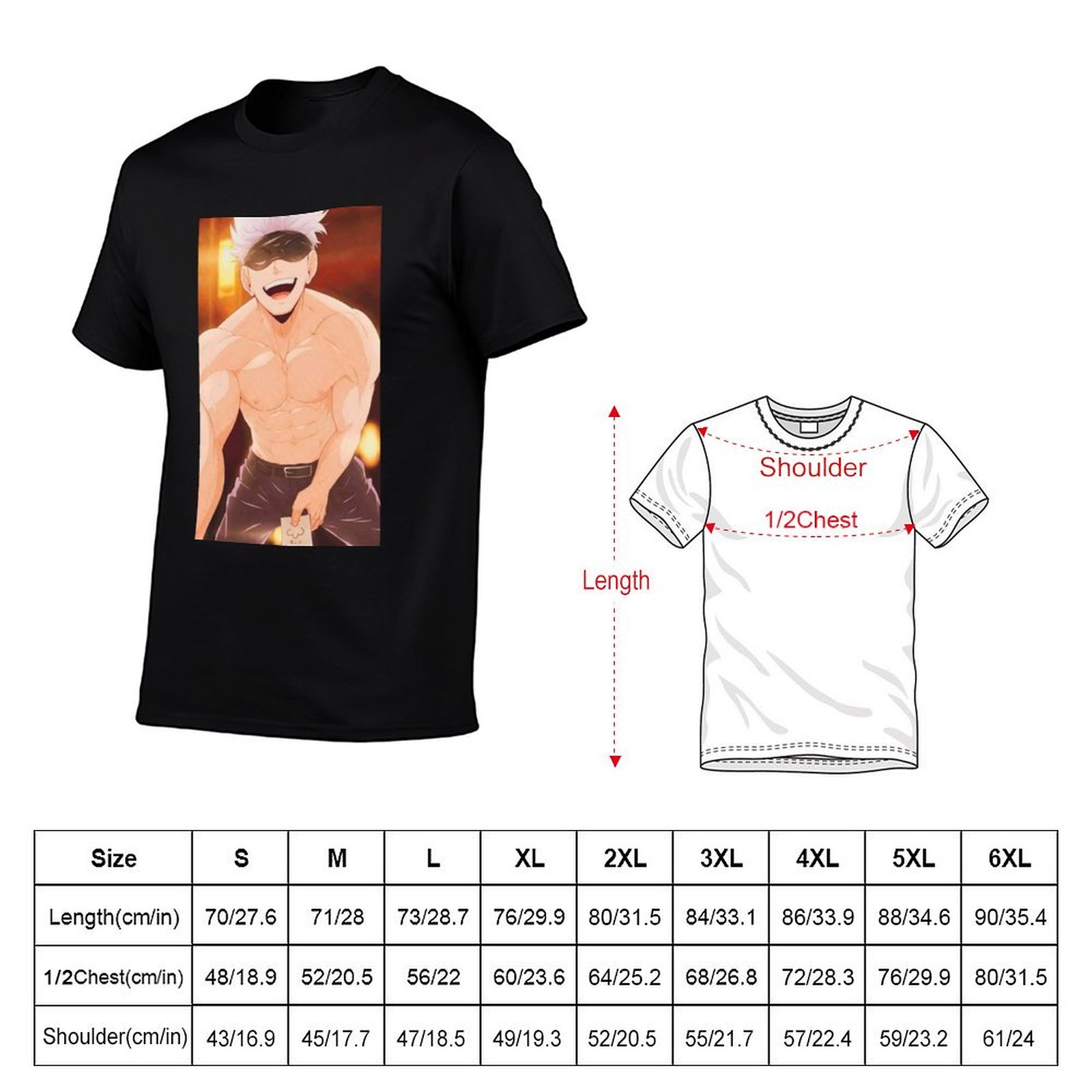 Kaus Merchandise Gojo Satoru u - Anime Merchandise T-Shirts ulasan dan harga